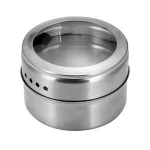 Canister Pot Metal Magnet Set Box Stainless Steel Magnetic Tin Containers Spice Jar