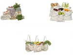 Canvas Grocery Shopping Bags with Handles Cloth Cotton Tote Reusable Shopping Bags