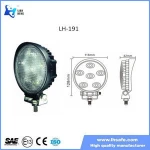 Car AUTO light system 18W Epileds round LED offroad truck work light for all cars LH-191