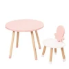 Cartoon Ocean Series Kids Table and Chair Solid Wood Children Desk Set Baby Home Furniture