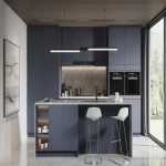 CBMmart 3d Customized High Gloss White Flat Panel Cheap Modular Design Pvc Kitchen Cabinets