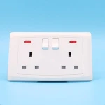 CE Approval British standard wall switch and socket electric plugs sockets 13 amp electric switched socket