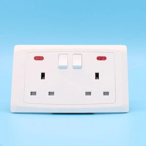 CE Approval British standard wall switch and socket electric plugs sockets 13 amp electric switched socket