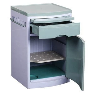 CE/FDA/ISO ABS material hospital bedside cabinet with competitive price