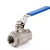 Import CF8M/SS304 1000WOG 1/2 inch stainless steel 2-pc Ball Valve with Female end NPT BSPT from China