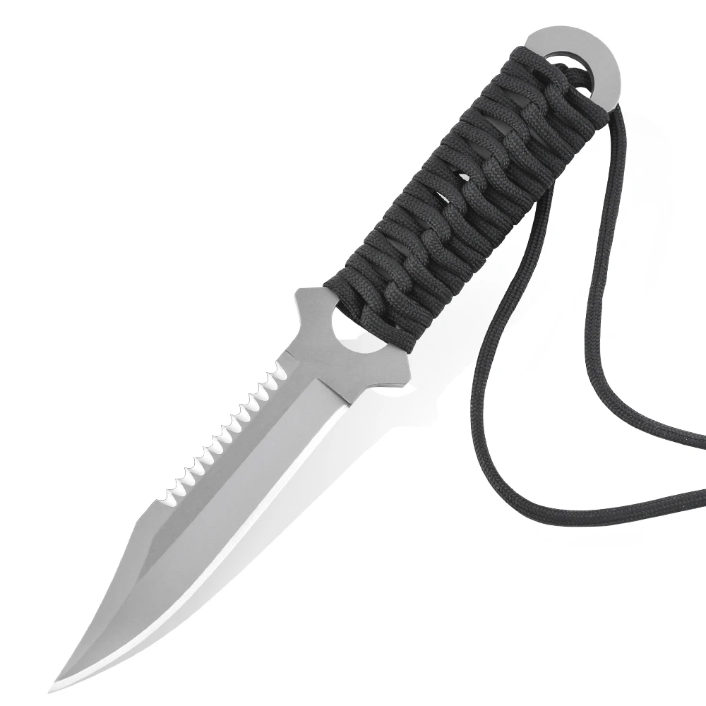 Cheap High Quality Full-tang Hunting Knife Outdoor Paracord Handle Knifes Survival Knife Hunting