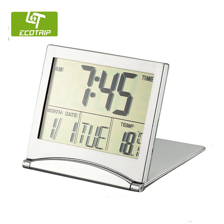 Cheap high quality travel dual decorative flip digital alarm clock for gift