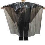 Cheap price PE Transparent Black Biodegradable Disposable Cape Salon Hair Cape In Stock