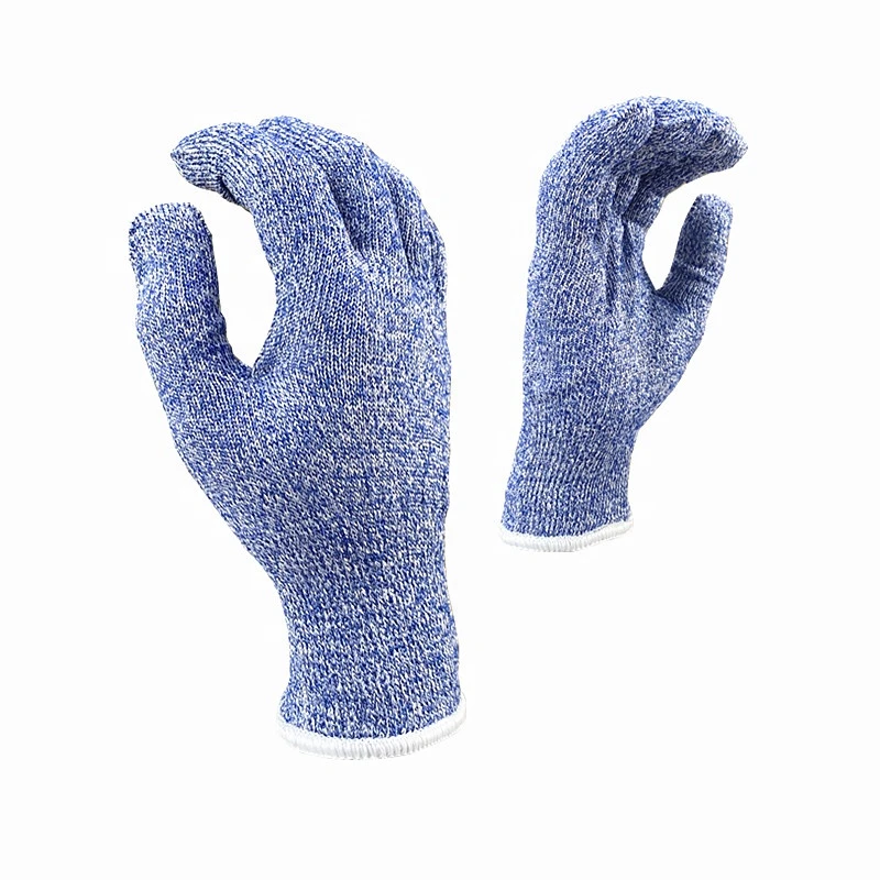 cheap price roping safety anti cutting level 5 blue cut resistant gloves