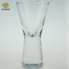 Cheap wholesale clear shot glasses with thick bottoms , v shaped 50ml glass cup for liqueur