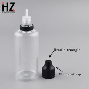 child&#039;s protective cap long thin tip e liquid dropper 60ml pet plastic bottle for tattoo oil