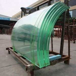 China 6+6 8+8 10+10 clear building glass curved laminated glass factory