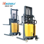 China factory material handling equipment stable 400kg semi electric battery lifter stacker