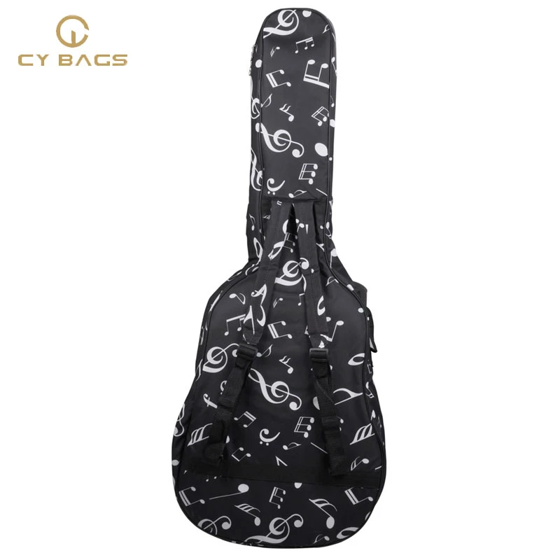China factory Oxford shockproof musical notation polyester 8mm sponge padded ele ctric Guitar gig bag