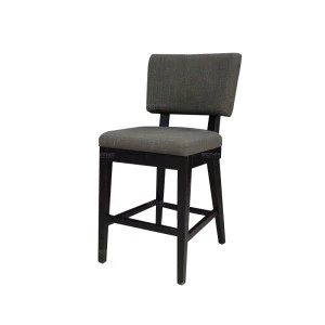 China products low backrest solid wood vintage bar stool classic high wooden bar chair with footrest
