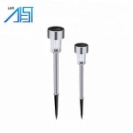 China Supplier Product Outdoor Stainless Steel Stick Pathway Lawn Decorative Landscape Lamp Led Solar Power Garden Light
