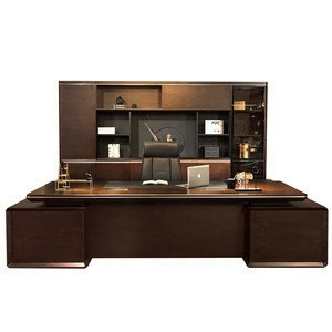 China Supply Luxury ceo manager office table mdf wooden executive manager desk for office furniture