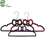 China wholesale chrome swivel hook hanger brand clothes velvet  hanger