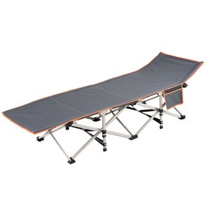 Chinese manufacture directly supply portable camp use steel frame oxford fabric folding stretcher camping bed