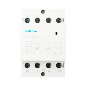CHNT NCH8  63A 4 Poles  2NO+2NC DIN Rail Contactor Household Modular AC Contactor