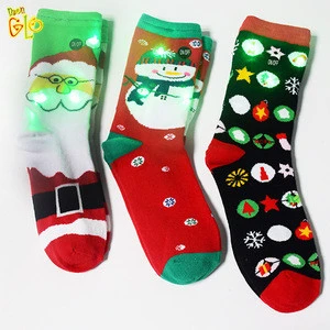 Christmas Event Party Supplies Light up Short Socks Stocking