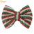 Import Christmas Festival 5&quot; Red/Green/White Striped Ribbon Hair Bow Barrette Custom Wholesale Glitter Hair Accessories For Infant from China