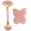 Christmas Gift 100% natural Stone A grade Jade Roller for face,  Rose Quartz Roller and Gua sha.