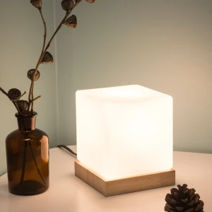 Chuse Amazon LED Light Bedside Table Lamp Square Glass Ice Lamp Creative Night Lamp
