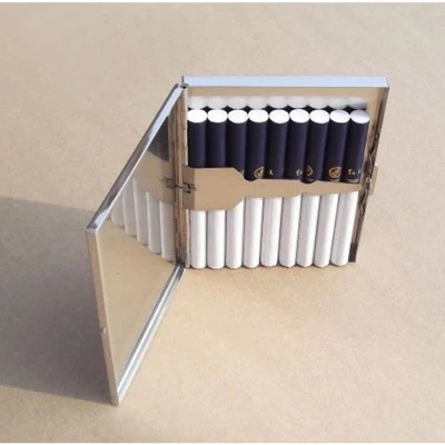 Cigarette Case High Quality Wholesale Small Tin Metal Gift Custom Print Craft Logo Time Surface Painted Food Technique