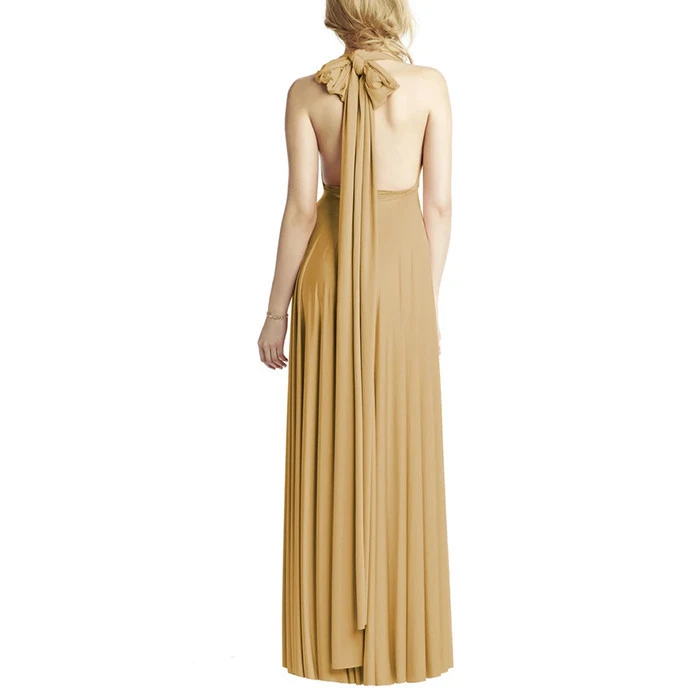 Classic Long Maxi Multi Wrap Convertible Bridesmaid Dress