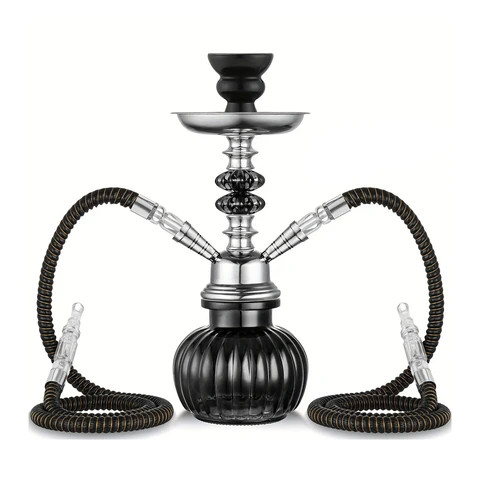 Classical Portable Double Hose Hookah Shisha Set Custom Logo Pumpkin Shape Shisha