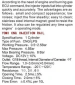 CNG LPG Injector Rail in Car Fuel System Valtek injection rail Auto gas Injection Rail for Bi-fuel sequential injection system