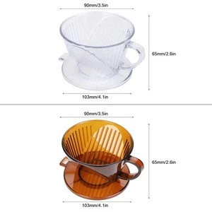 Coffee Cone Shape Coffee Maker Filter Cup Dripper Reusable Pour Over Serving Mug Tea Baskets