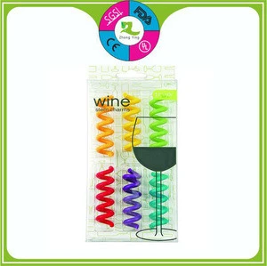 Colorful bar accessory charm silicone wine glass markers
