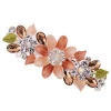 Colorful Enamel Crystal Flowers Hair clip Barrette Hairpin Wedding Hair Accessories Jewelry For Women