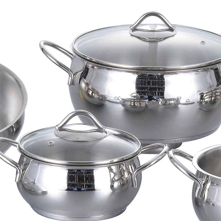 Competitive Price Kitchen Induction Cookware Set Apple Shape Cooking Pot Cook Ware