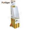 corrugated paper cardboard floor newspaper and magazine display stand for advertise or retail