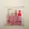 cosmetic packing empty clear petg bottle plastic travel bottle kit