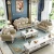 Import couch living room leather sofa set luxury American solid wood furniture chesterfield sofa from China