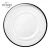 Import Creative glass charger plate with gold edge restaurant hotel dessert glass plate wedding banquet glass try from China