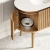 Import Curved bathroom cabinet set with ceramic integrated basin modern solid wood bathroom vanity from China