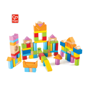 Custom 101pcs Classic Building Creative Construction Toy Safe Solid Wood Building Blocks Toys For Kids