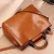 Import Custom Bag Real Oil Wax Cowhide Leather Hand Bag Brand Tote Bag Zipper Adjustable Shoulder Metal Portable Woman Leather Handbags from China