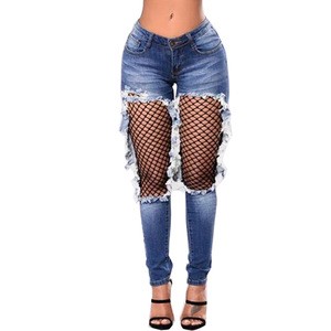 Custom Denim Women denim Slim Fit Jeans Straight Leg Women&#039;s Pants Negotiate Price