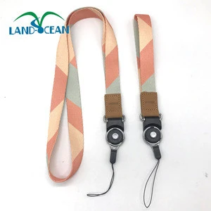 Custom Design Blocking Neck Lanyard Strap Premium Quality with Genuine Leather