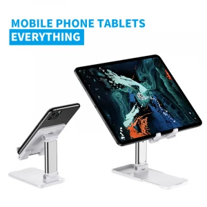 Custom Folding Desktop Cell Phone Stand Tablet Creative Retractable Foldable Aluminum Alloy Phone Holder Stand
