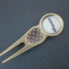 Custom golf accessory golf divot tool with Iron golf hat clip