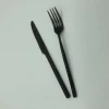 custom kitchen Tool wholesale  Bright Black table fork spoon set forks and knives stainless steel
