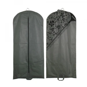 Custom Luxury Cloth Dustproof Cover Suit Cover Garment Bag With Handle