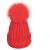 Custom real fur pom pom winter hat with detachable pompom beanie 100 soft acrylic ribbed beanie tuque